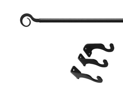Curl Curtain Rod Med (Hardware is INCLUDED)