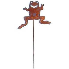 Frog Rusted Garden Stake