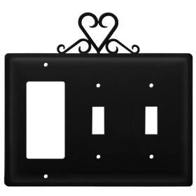Triple Heart Single GFI and Double Switch Cover CUSTOM Product