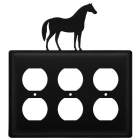 Triple Horse Triple Outlet Cover CUSTOM Product
