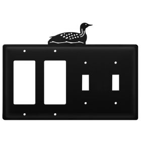 Quad Loon Double GFI and Double Switch Cover CUSTOM Product