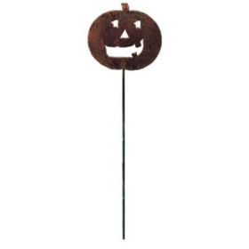 Pumpkin Rusted Garden Stake