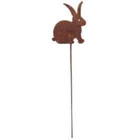 Bunny Rusted Garden Stake
