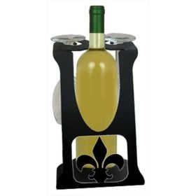 Fleur de lis 2 Glass Wine Holder