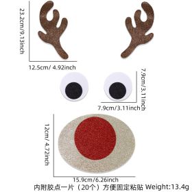 Christmas Decorations Felt Cloth Door Sticker Decoration (Option: Moose Head)