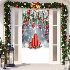 Christmas Festival Door Set Decorative Cloth (Option: SDMT153-Width 90cmx Height 200cm)