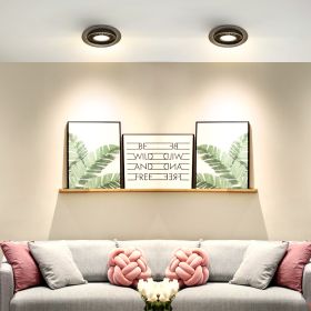 Square Round LED Embedded Elephant Trunk Lamp Living Room Ceiling Corridor Spotlight (Option: Black 5Wh opening75mm-Single head round-2700K)