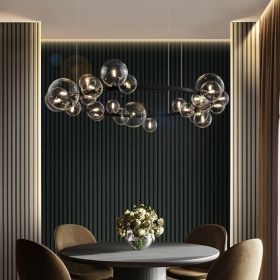 Light Luxury Living Room Light Modern Simple Nordic Bubble Chandelier (Option: Warm Light-85cm)