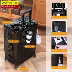 Cup Holder Luggage Universal Wheel Female (Option: ProMax Aluminum Frame Black-20 Inches)