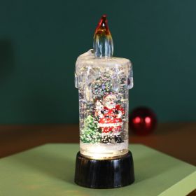 Christmas Decorations Candle Light Crystal Desktop Ornaments (Option: Crystal Old Man)