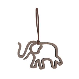 Christmas Creative Wooden Elephant Shape Decorative Pendant (Option: GJ154002-8cm)