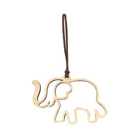 Christmas Creative Wooden Elephant Shape Decorative Pendant (Option: GJ154001-8cm)