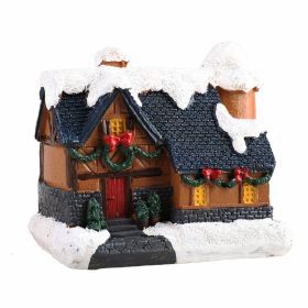 Christmas Small House Micro Landscape Resin Decorations (Option: Medium Type H Type)