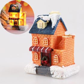 Christmas Decorations Resin Small House Micro Landscape Ornaments (Option: Medium D Style)