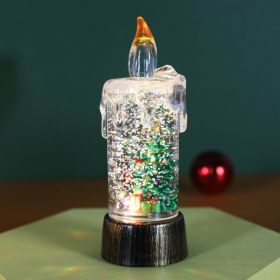 Christmas Decorations Candle Light Crystal Desktop Ornaments (Option: Crystal Christmas Tree)