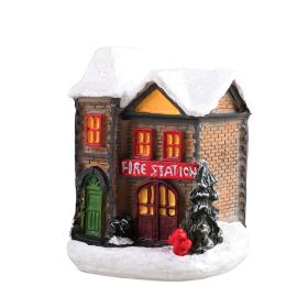 Christmas Small House Micro Landscape Resin Decorations (Option: 2021 Type D Type)