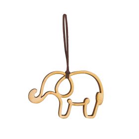 Christmas Creative Wooden Elephant Shape Decorative Pendant (Option: GJ154003-8cm)