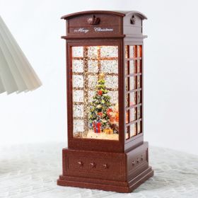 Christmas Decoration Music Box Furnishings Ornaments (Option: Telephone Booth Christmas Tree)