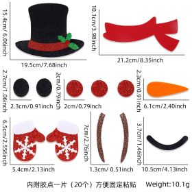 Christmas Decorations Felt Cloth Door Sticker Decoration (Option: Christmas Snowman)