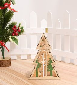 Christmas Wooden Luminous Decorative Ornaments With Lights (Option: Christmas Deer)