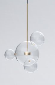 Soap Bubble Mickey Chandelier LED Living Room Bedroom Dining Room Glass (Option: 1lamp 4ball tuba)