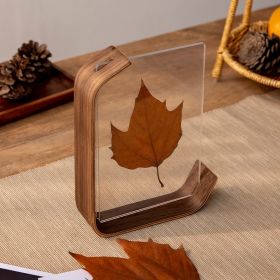 Wooden Acrylic Photo Frame Desktop Decoration (Option: Black Walnut-7 Inch)